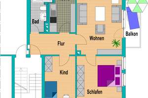 3-Zimmer-Wohnung in Münster – Die vollständige Adresse der Immobilie erhältst du vom Anbieter., 48159 Kinderhaus-Ost, Münster – Vorschaubild 2