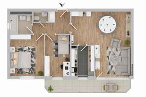 Weitblick inklusive: 3-Zimmer-Wohnung in Frankfurt – Die vollständige Adresse der Immobilie erhältst du vom Anbieter., 60437 Nieder-Eschbach, Frankfurt am Main – Vorschaubild 10