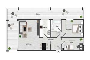 Helle 3-Zimmer-Wohnung mit umlaufendem Balkon direkt am Englischen Garten in München-Schwabing – Die vollständige Adresse der Immobilie erhältst du vom Anbieter., 80805 Alte Heide-Hirschau, München – Vorschaubild 13