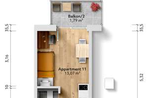 Neubau: Mikroapartments in KFW 55-Standard (A+) | Ap. 11 – Die vollständige Adresse der Immobilie erhältst du vom Anbieter., 81247 Obermenzing, München – Vorschaubild 7