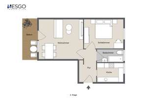 Attraktive 2-Zimmer-Wohnung mit Südbalkon und Loggia – Die vollständige Adresse der Immobilie erhältst du vom Anbieter., 13407 Reinickendorf (Ortsteil), Berlin – Vorschaubild 9