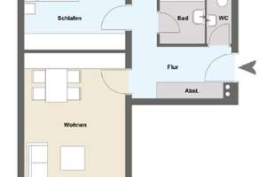 Gepflegte 2-Zimmer-Erdgeschosswohnung mit Balkon & Stellplatz in zentraler Lage von Nürnberg – Schloßstraße 10, 90478 Ludwigsfeld, Nürnberg – Vorschaubild 1