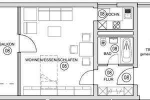 Helle  1 ZKB Wohnung in Mannheim!  WE08 – Spiegelfabrik 1, 68305 Waldhof, Mannheim – Vorschaubild 2