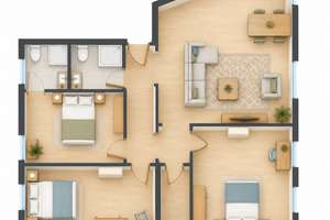 +++ Stilvoll sanierte 4-Zimmer-Altbauwohnung mit zwei Bädern und ruhigem Innenhofblick +++ – Die vollständige Adresse der Immobilie erhältst du vom Anbieter., 13351 Wedding, Berlin – Vorschaubild 12