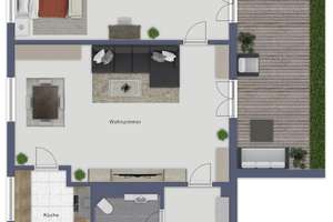 2-Zimmer Erdgeschoss-Terrassenwohnung in sanierter Hofanlage -TG-Platz- – Die vollständige Adresse der Immobilie erhältst du vom Anbieter., 50859 Widdersdorf, Köln – Vorschaubild 15