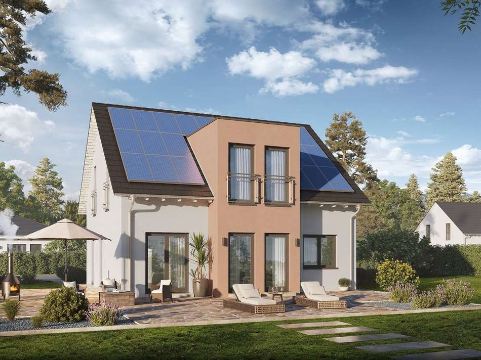 Hausansicht mit Zwerchgiebel m