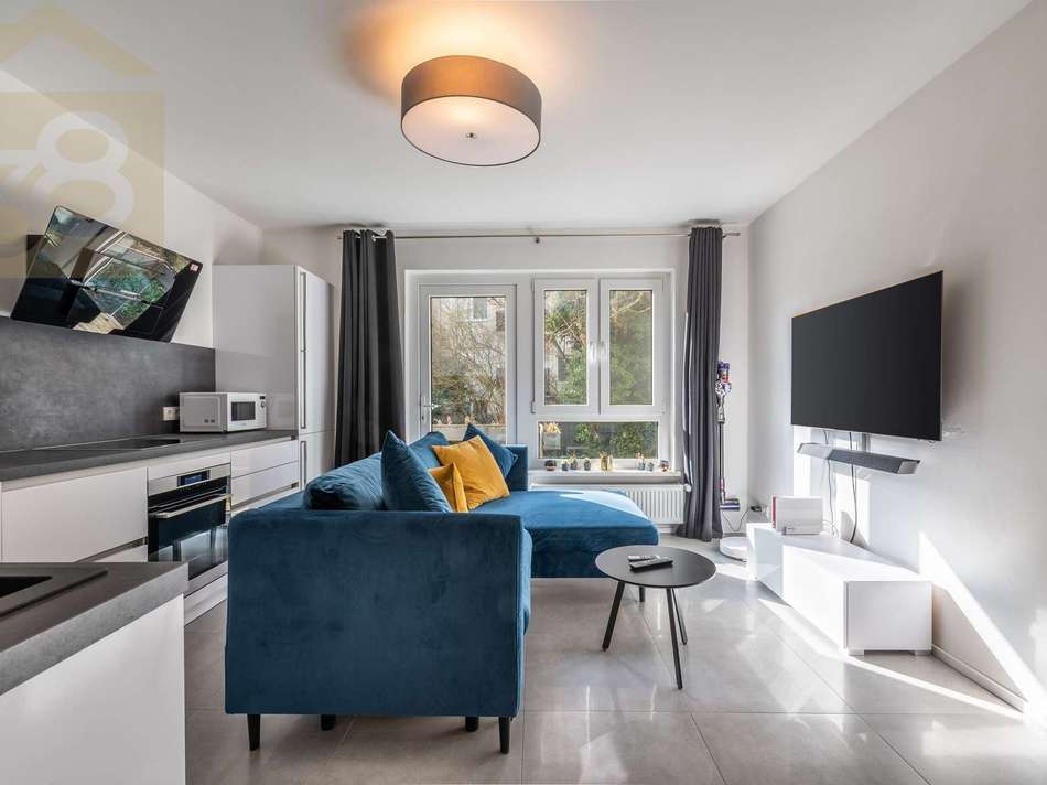 Wohnzimmer mit Küche 