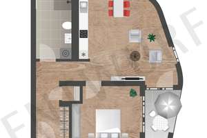 Charmantes 2-Zimmer-Penthouse mit Dachterrasse im Hochgelegen Heilbronn (Typ 11) – Manfred-Weinmann-Ring 43, 74078 Neckargartach, Heilbronn – Vorschaubild 2