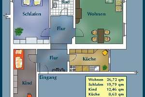 3-Zimmer-Wohnung sucht neue Familie – Wölfnitzer Ring 2, 1169 Gorbitz-Süd, Dresden – Vorschaubild 2