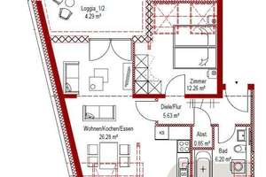 GANZ OBEN, GANZ BESONDERS // Traumwohnung mit Loggia, Tageslichtbad und vielem mehr – Annaberger Straße 2A, 4159 Möckern, Leipzig – Vorschaubild 4