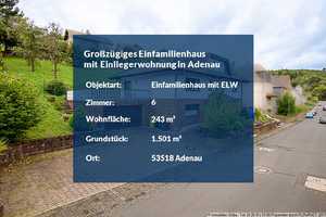 Großzügiges Einfamilienhaus mit Einliegerwohnung und Garagen in Adenau – Ahrweiler (Kreis) – Vorschaubild 2