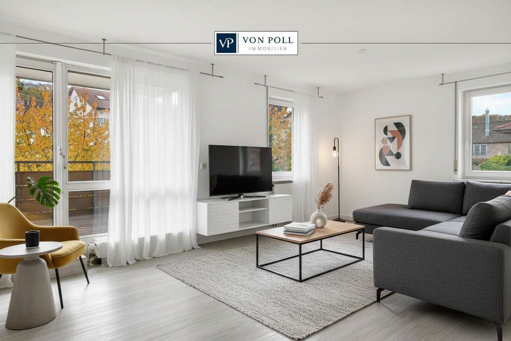 Im Grünen und doch mitten in Gerlingen – gut geschnittene Wohnung mit Privatsphäre zum Wohlfühlen