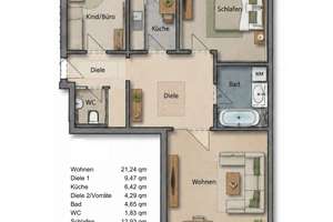 Attraktive 3-Zimmer-Wohnung mit Balkon in Lübeck St. Gertrud/Marli – Max-Wartemann-Straße 4, 23564 Sankt Gertrud, Lübeck – Vorschaubild 30