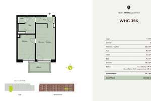 NEUES KAFFEEQUARTIER - 2 Zimmer-Wohnung mit Balkon – Johann-Jacobs-Straße 28, 28217 Überseestadt, Bremen – Vorschaubild 4