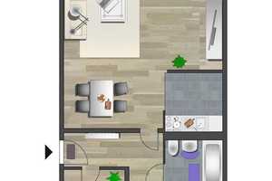 3-Raum-Wohnung mit Wohn-/Essbereich und Balkon – Faleska-Meinig-Str. 46, 9122 Chemnitz – Vorschaubild 5