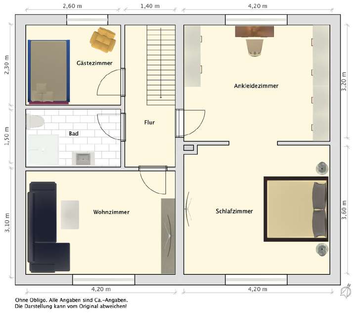 Grundriss Obergeschoss