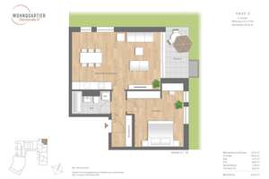 MODERNE 2-ZIMMER-GARTEN-WOHNUNG IN AUGSBURG / PFERSEE – Die vollständige Adresse der Immobilie erhältst du vom Anbieter., 86157 Pfersee-Nord, Augsburg – Vorschaubild 2