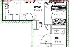 Nur für Studenten! Top Ausstattung in Top Lage – Hofgartenweg 14, 93051 Kumpfmühl-Ziegetsdorf-Neuprüll, Regensburg – Vorschaubild 6