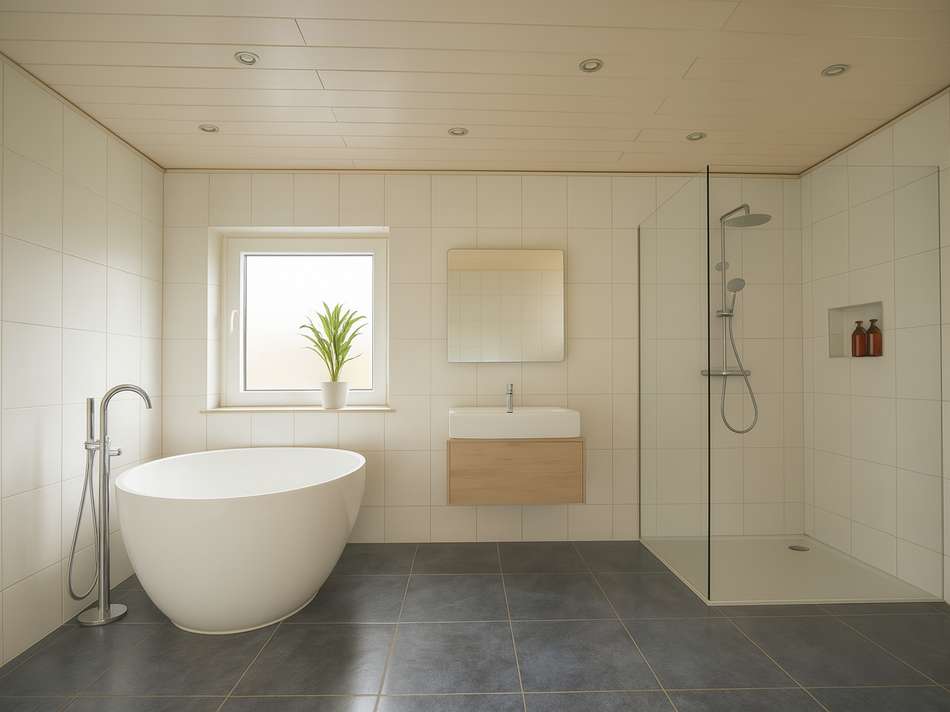 Badezimmer (digitales Staging)