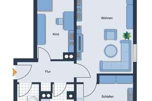 Eigentumswohnung • in Chemnitz • Lutherviertel • 3 Zimmer • leerstehend • mit Balkon • zum Kauf – Die vollständige Adresse der Immobilie erhältst du vom Anbieter., 9126 Gablenz, Chemnitz – Vorschaubild 2
