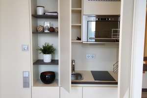 SAM - OLYMPIA TOWER: Modernes Apartment im Erdgeschoss exklusiv möbliert – Helene-Mayer-Ring 4, 80809 Am Riesenfeld, München – Vorschaubild 3