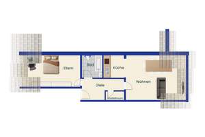 Gemütliche 2-Zimmer-Dachgeschosswohnung mit Teilmöblierung in Duisburg-Kaßlerfeld – Die vollständige Adresse der Immobilie erhältst du vom Anbieter., 47059 Kaßlerfeld, Duisburg – Vorschaubild 10