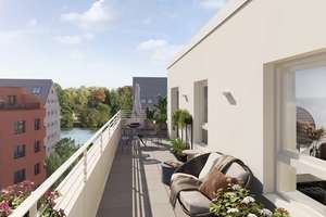130 QM Penthouse mit Wasserblick am Havelufer: Erstbezug mit 48 m² Dachterrasse – Parkstraße 22, 13585 Hakenfelde, Berlin – Vorschaubild 4