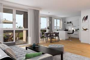 Modernes Familienzuhause: Helle 4-Zimmer-Wohnung mit zwei Bädern, Abstellraum und sonnigem Balkon – Am Alten Lindewerk 4, 55246 Mainz-Kostheim, Wiesbaden – Vorschaubild 2