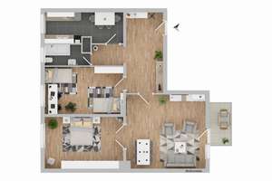 Helle und Bezugsfreie 3-Zimmer-Eigentumswohnung mit Balkon – Kamminer Str. -, 10589 Charlottenburg, Berlin – Vorschaubild 11