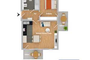 Neuwertige, möblierte, stilvolle 2-Zi-Wohnung mit Granitküche und zwei Balkone – Limesstraße 34, 81243 München – Vorschaubild 13