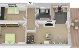 Schöne 3-Zimmer-EG-Wohnung mit großer West-Terrasse – Ellen-Scheuner-Weg 6, 48147 Münster – Vorschaubild 3