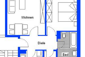 2-Zimmer-Wohnung in Bielefeld Baumheide – Scheffelstraße 48, 33609 Heepen, Bielefeld – Vorschaubild 2