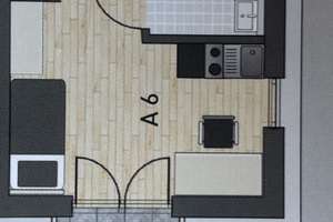 Modernes,  möbliertes 1-Zimmer-Apartment mit Balkon in Augsburg-Göggingen (nur für Studenten/Azubis) – Oskar-von-Miller-Straße 74, 86199 Göggingen-Nordost, Augsburg – Vorschaubild 8