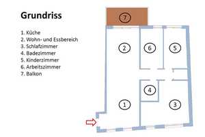 4 Zimmer Wohnung mit Südbalkon, Tiefgaragenstellplatz und Einbauküche – Kleemannstraße 20, 70372 Stuttgart – Vorschaubild 12