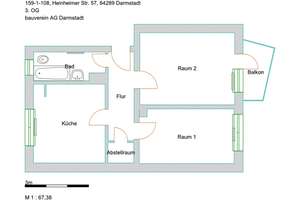 Helle 2-Zimmer-Wohnung im beliebten Martinsviertel – Heinheimer Straße 57, 64289 Darmstadt-Nord, Darmstadt – Vorschaubild 9