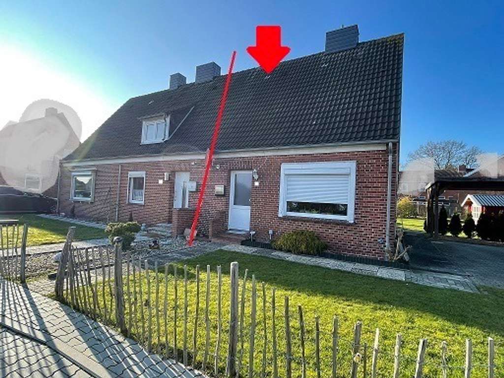 Immobilie in Moormerland - Gepflegte Doppelhaushälfte mit großem Grundstück und Entwicklungspotenzial - Bild 0