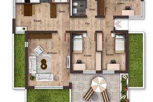 Sonniges Terrassenhaus mit großer Terrasse, Fernblick & Garage in Winnenden-Schelmenholz – Die vollständige Adresse der Immobilie erhältst du vom Anbieter., 71364 Winnenden – Vorschaubild 2