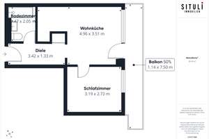 SITULI: Kompakte 2-Zimmer-Wohnung mit Balkon zum ruhigen Innenhof – Die vollständige Adresse der Immobilie erhältst du vom Anbieter., 80636 Sankt Vinzenz, München – Vorschaubild 11