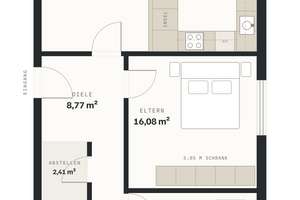 Erstbezug: 3-Zimmer-Neubau mit Süd-Loggia, Einbauküche und Erdwärme [PROVISIONSFREI] – Regensburger Straße 81, 93142 Maxhütte-Haidhof – Vorschaubild 2