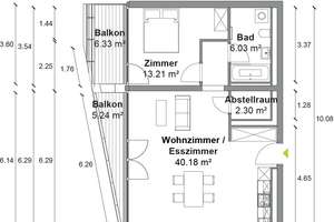 Große und helle 2 Zimmer Wohnung mit 2 Balkons, ca. 67 m²,  EBK und Concierge in Mitte – Zimmerstraße 93, 10117 Mitte (Ortsteil), Berlin – Vorschaubild 7