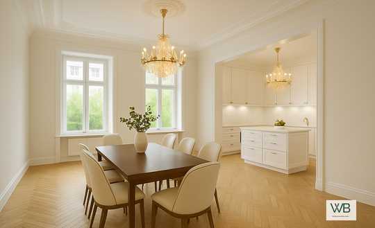 Stuck-Altbauwohnung - Östliche Ringgebiet mit Balkonanbau OHNE Provision