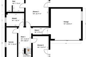Top modernes Einfamilienhaus mit Fußbodenheizung und Doppelgarage - Fertigstellung erforderlich! – Landshut (Kreis) – Vorschaubild 13