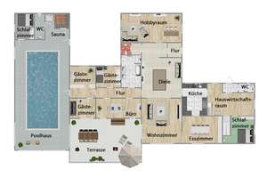 Winkelbungalow + große Speditionshalle mit Poolhaus, PV-Anlage, neuer Wärmepumpe – Die vollständige Adresse der Immobilie erhältst du vom Anbieter., 24402 Esgrus – Vorschaubild 9