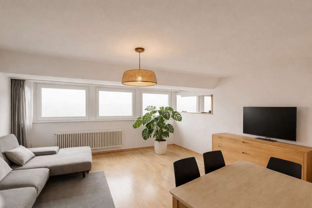 Immobilie in Merzhausen - Lichtdurchflutete 3-Zimmer-Wohnung im Dachgeschoss mit Balkon (KFW70) - Bild 0