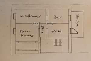 2-Zimmer-WHG, EBK, großer Balkon, Tageslichtbad Dusche + Badewanne, Gartennutzg. – Bergstraße 17, 6484 Quedlinburg – Vorschaubild 3