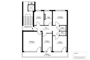 Äußerst zentrale 4-Zimmer-Wohnung mit Tiefgarage und Balkon – Die vollständige Adresse der Immobilie erhältst du vom Anbieter., 86153 Am Schäfflerbach, Augsburg – Vorschaubild 7
