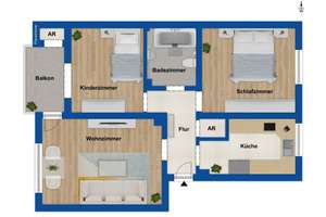 3,5-Zimmer-Wohnung mit Balkon in Mülheim Styrum – 45476 Styrum, Mülheim an der Ruhr – Vorschaubild 8