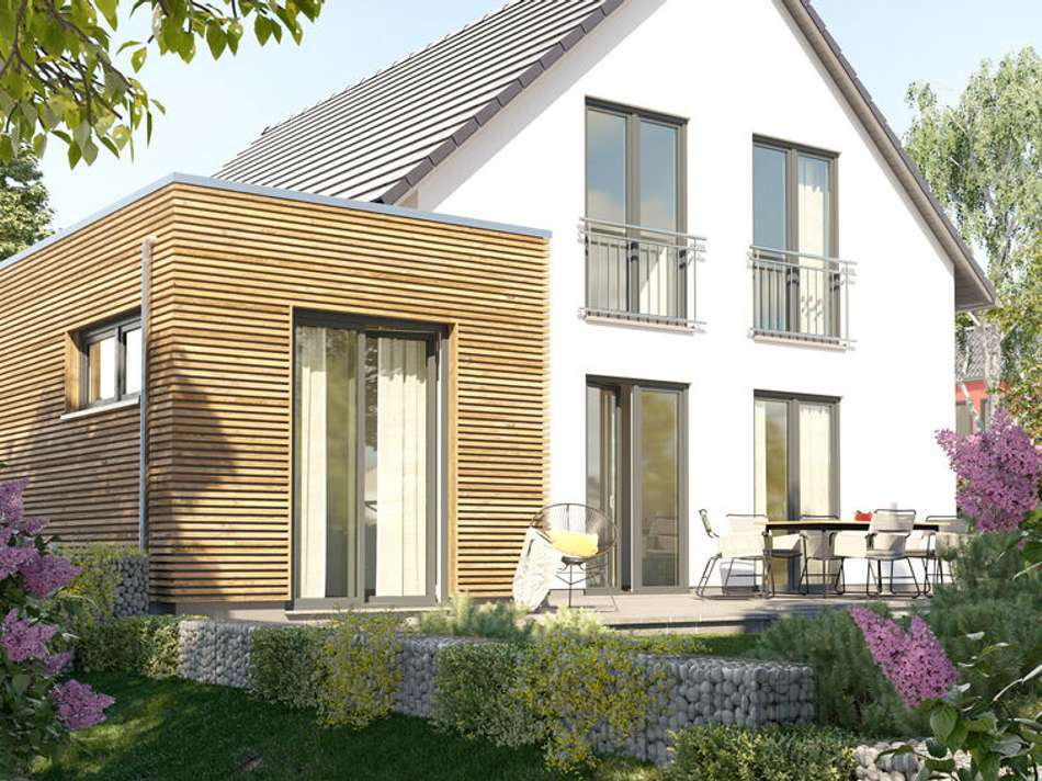 Ansicht SW Kubus Holz verkleid