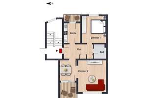 Komfortabel geschnittene Wohnung mit zwei Loggien // 1. OG links – Zwickauer Str. 10, 38444 Westhagen, Wolfsburg – Vorschaubild 5