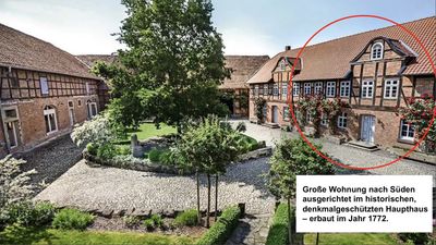 !!! Fantastische Wohnung (226 qm) auf denkmalgeschütztem Vierseitenhof !!!
